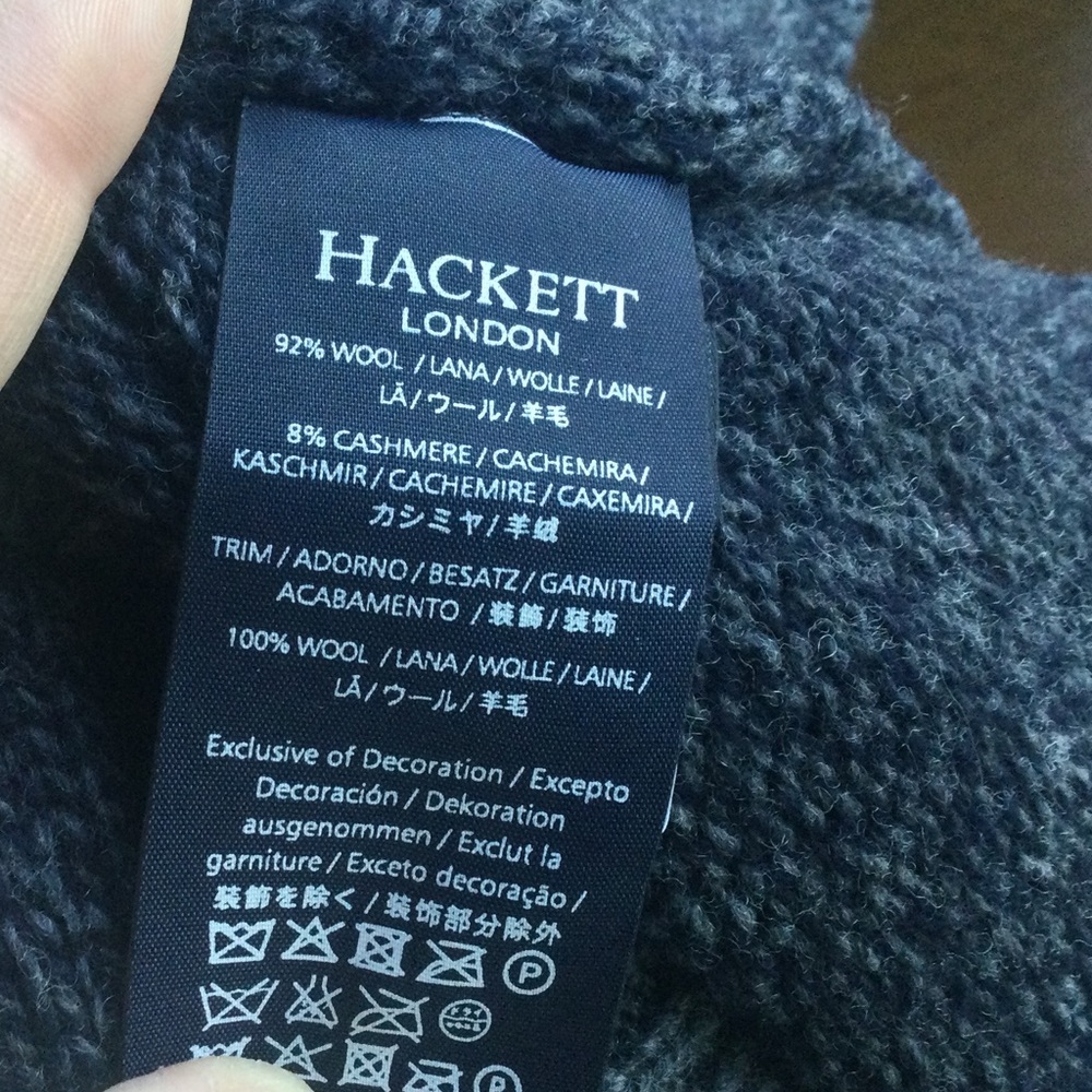 Hackett London Merino Cashmere Zip Cardigan L - Picture 6 of 6